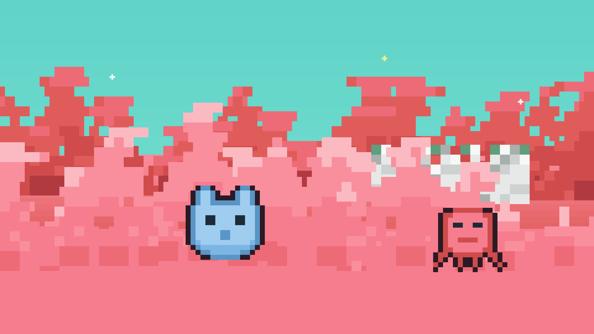 The Sift: teal sky fading into a coral-pink landscape
